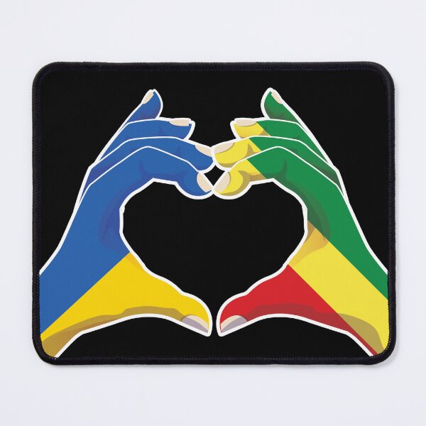 Item preview, Africa Pan-African Ukraine Ukrainian Love Heart Peace designed and sold by FlagX.