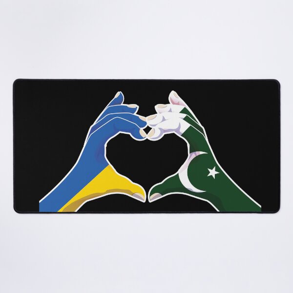 Item preview, Pakistan Pakistani Ukraine Ukrainian Love Heart Peace designed and sold by FlagX.
