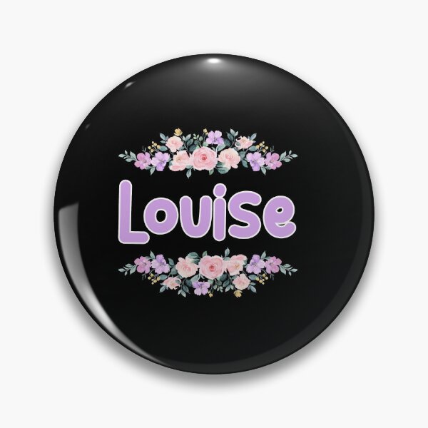 Item preview, Purple Flower Louise Name Label (Black) designed and sold by NormadWorld.