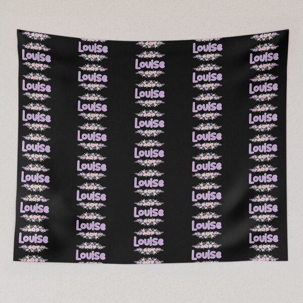 Item preview, Purple Flower Louise Name Label (Black) designed and sold by NormadWorld.