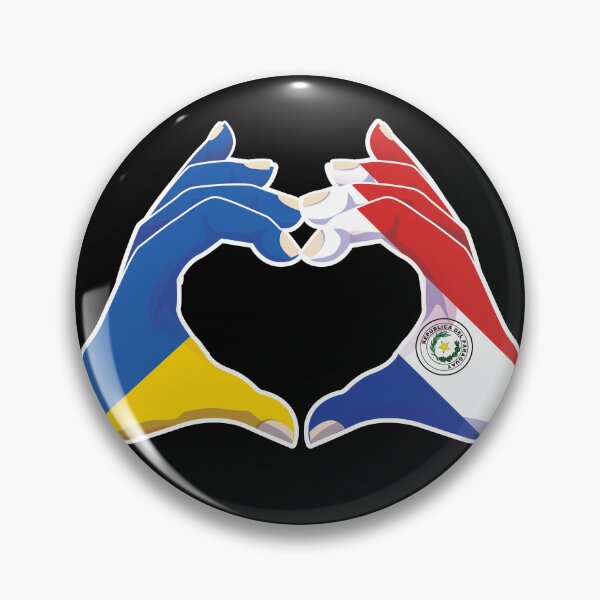 Item preview, Paraguay Paraguayan Ukraine Ukrainian Love Heart Peace designed and sold by FlagX.