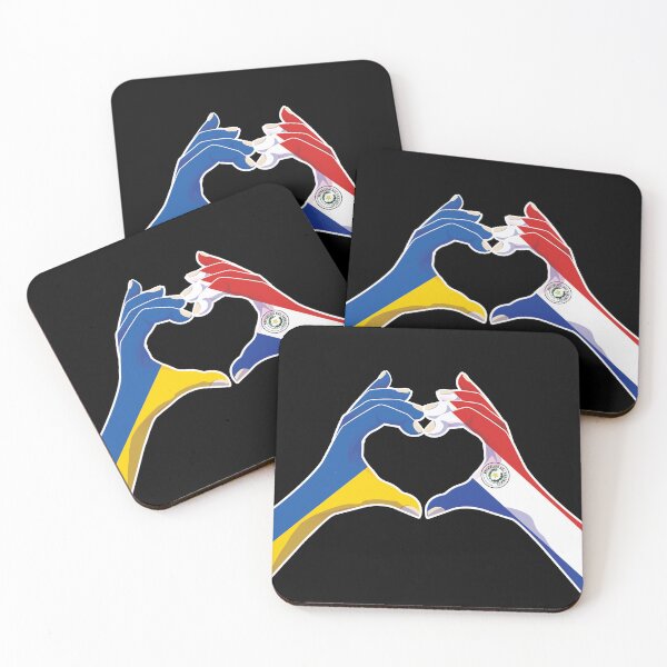 Item preview, Paraguay Paraguayan Ukraine Ukrainian Love Heart Peace designed and sold by FlagX.