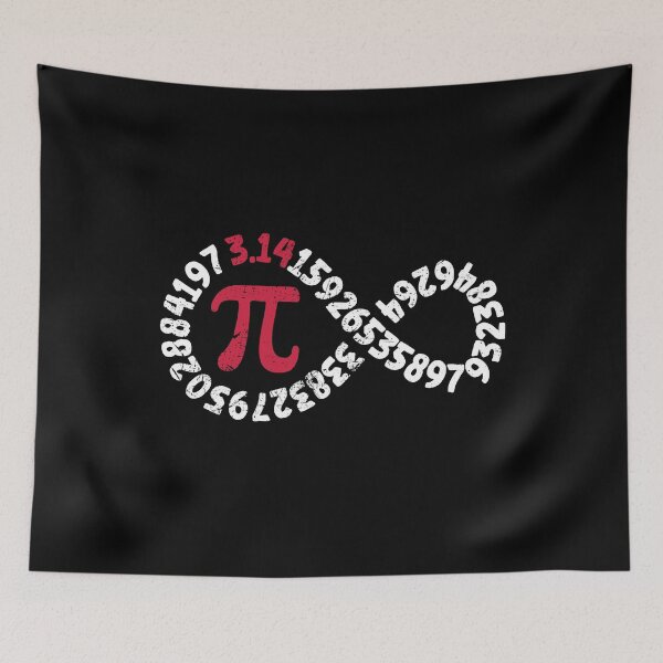 Item preview, 3.14 Infinity Math Pi Symbol and Digits Mathematical Constant Math Teacher Distressed Infinite Shaped Design designed and sold by venomousvector.