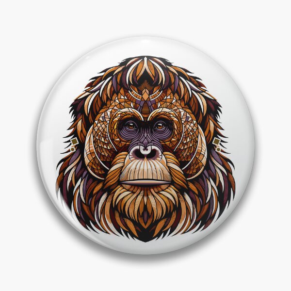 Item preview, Ornate Orangutan Mandala: Symmetrical Line Art designed and sold by Amanda-S-Olsen.