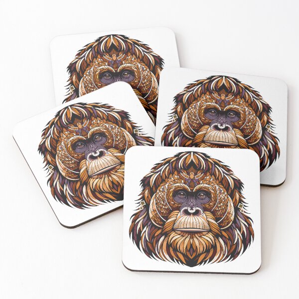 Item preview, Ornate Orangutan Mandala: Symmetrical Line Art designed and sold by Amanda-S-Olsen.