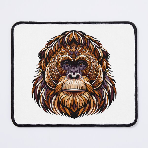 Item preview, Ornate Orangutan Mandala: Symmetrical Line Art designed and sold by Amanda-S-Olsen.