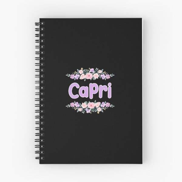 Item preview, Purple Flower Capri Name Label (Black) designed and sold by NormadWorld.