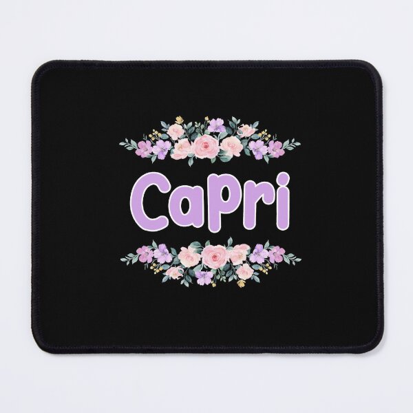 Item preview, Purple Flower Capri Name Label (Black) designed and sold by NormadWorld.