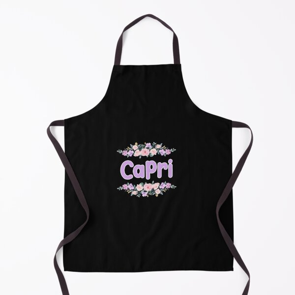 Item preview, Purple Flower Capri Name Label (Black) designed and sold by NormadWorld.