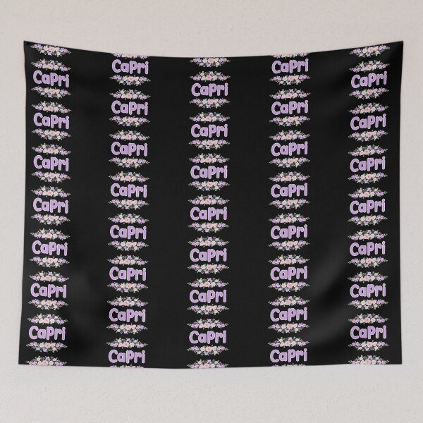 Item preview, Purple Flower Capri Name Label (Black) designed and sold by NormadWorld.