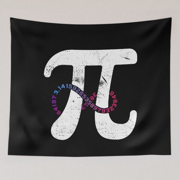 Item preview, Pi symbol and numbers Infinity shape 3,1415 Pi Day March 14 Holiday Mathematics Teacher Funny Distressed Design designed and sold by venomousvector.