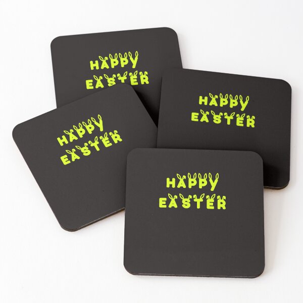 Item preview, Happy Easter in Yellow on Black designed and sold by Victoria Rose.