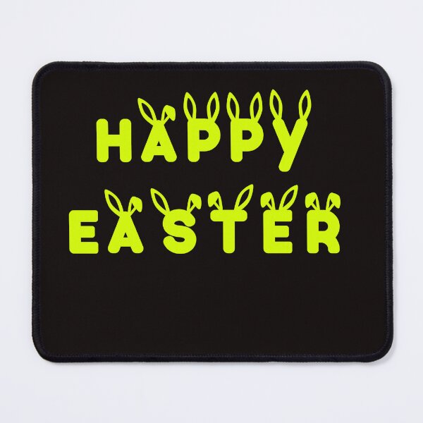 Item preview, Happy Easter in Yellow on Black designed and sold by Victoria Rose.
