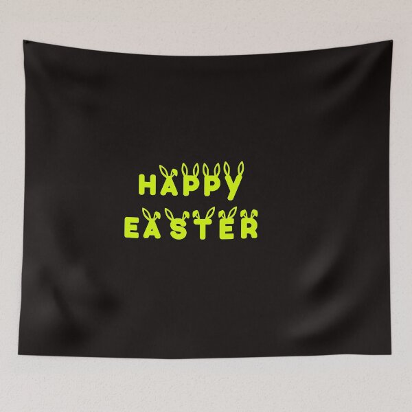 Item preview, Happy Easter in Yellow on Black designed and sold by Victoria Rose.