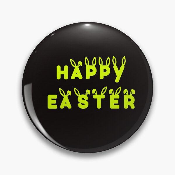 Item preview, Happy Easter in Yellow on Black designed and sold by Victoria Rose.