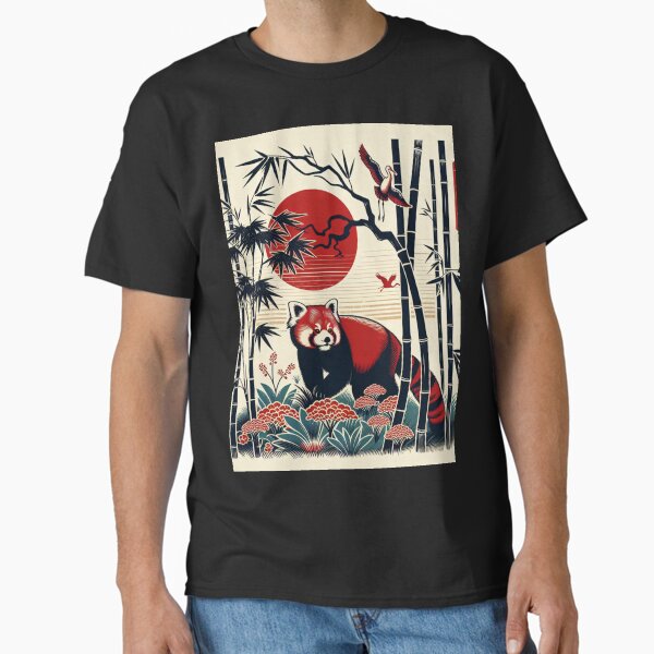 Item preview, Chinese Asian Red Panda Retro Print designed and sold by HippieFarms11.