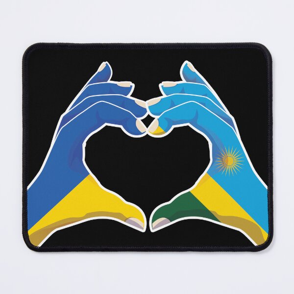 Item preview, Rwanda Rwandan Rwandese Ukraine Ukrainian Love Heart Peace designed and sold by FlagX.