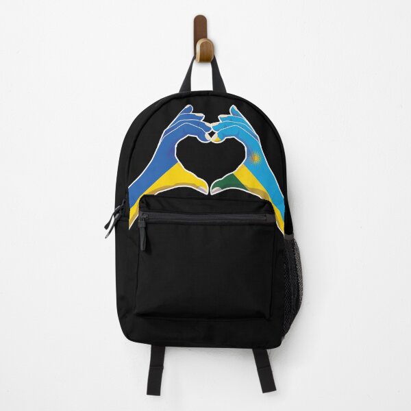 Item preview, Rwanda Rwandan Rwandese Ukraine Ukrainian Love Heart Peace designed and sold by FlagX.