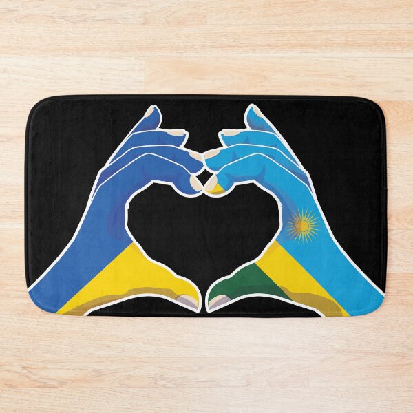 Item preview, Rwanda Rwandan Rwandese Ukraine Ukrainian Love Heart Peace designed and sold by FlagX.