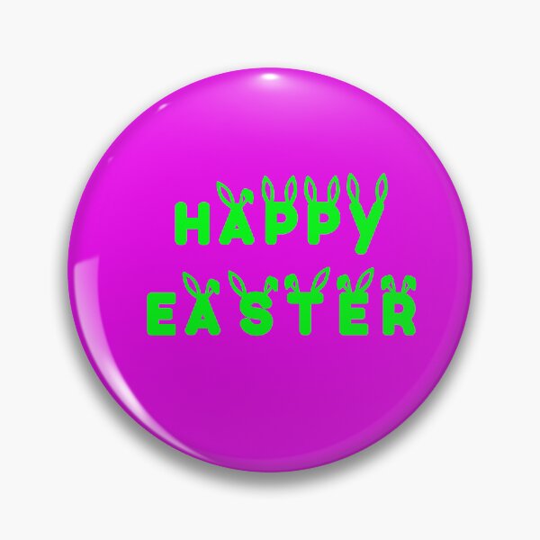 Item preview, Happy Easter with Green Lettering on Pink Background designed and sold by Victoria Rose.