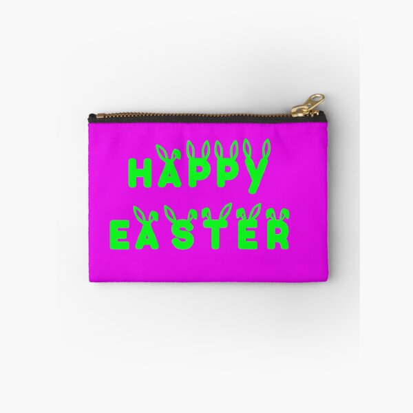 Item preview, Happy Easter with Green Lettering on Pink Background designed and sold by Victoria Rose.