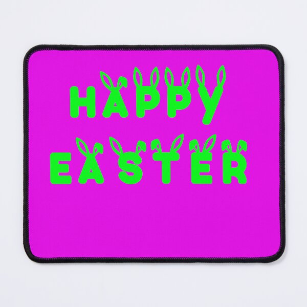Item preview, Happy Easter with Green Lettering on Pink Background designed and sold by Victoria Rose.