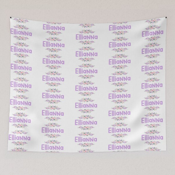 Item preview, Purple Flower Ellianna Name Label  designed and sold by NormadWorld.