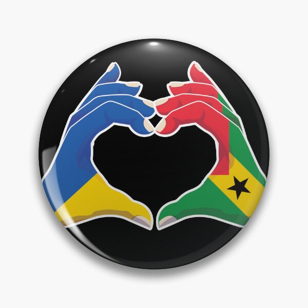 Item preview, Sao Tome and Principe Sao Tomean Ukraine Ukrainian Love Heart Peace designed and sold by FlagX.