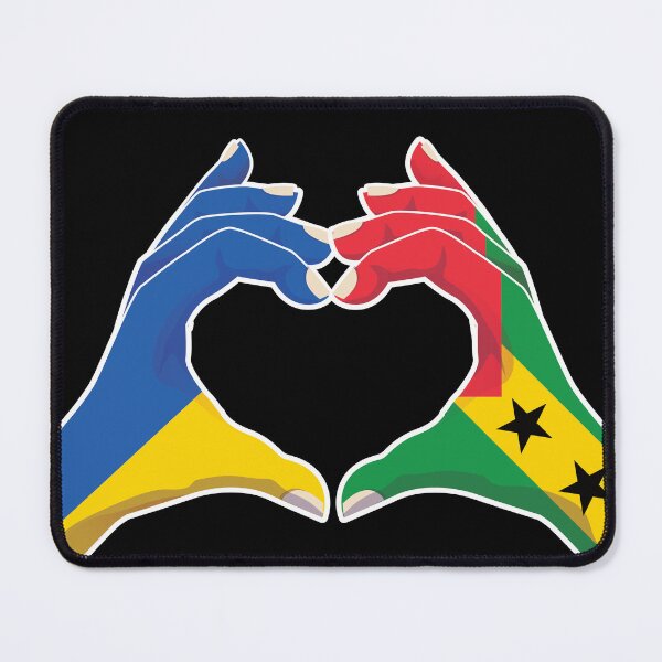 Item preview, Sao Tome and Principe Sao Tomean Ukraine Ukrainian Love Heart Peace designed and sold by FlagX.