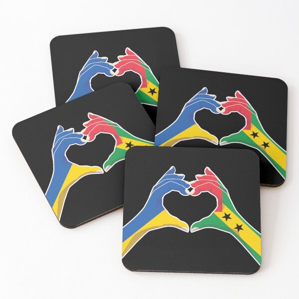Item preview, Sao Tome and Principe Sao Tomean Ukraine Ukrainian Love Heart Peace designed and sold by FlagX.