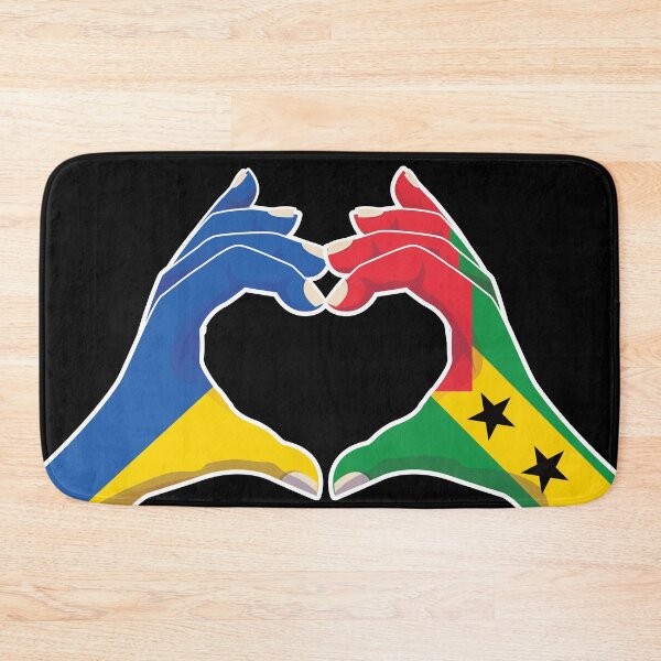 Item preview, Sao Tome and Principe Sao Tomean Ukraine Ukrainian Love Heart Peace designed and sold by FlagX.