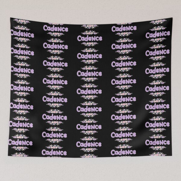 Item preview, Purple Flower Cadence Name Label (Black) designed and sold by NormadWorld.