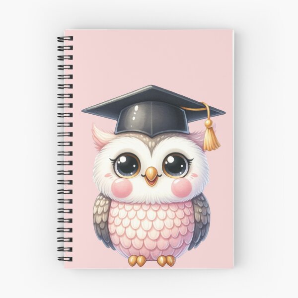 Item preview, Cute Pink Owl with Graduation Cap designed and sold by ImagineCorner.