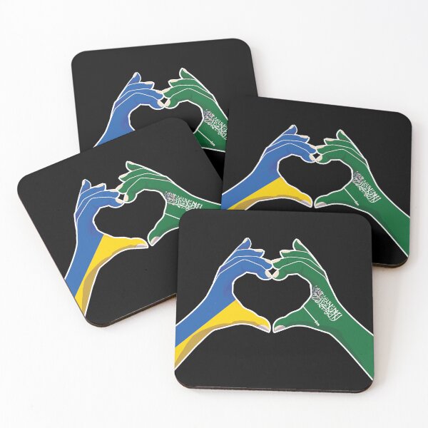 Item preview, Saudi Arabia Saudi Arabian Ukraine Ukrainian Love Heart Peace designed and sold by FlagX.
