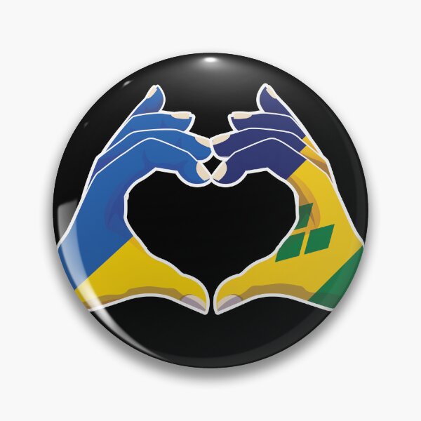 Item preview, Saint Vincent and the Grenadines Ukraine Ukrainian Love Heart Peace designed and sold by FlagX.