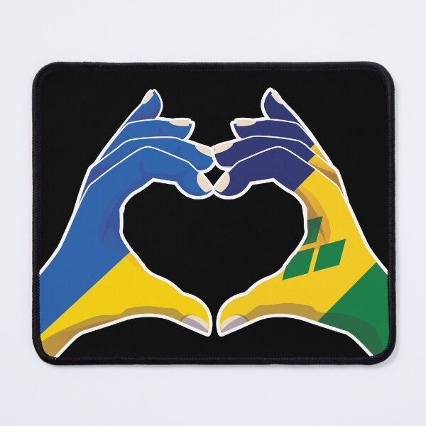 Item preview, Saint Vincent and the Grenadines Ukraine Ukrainian Love Heart Peace designed and sold by FlagX.