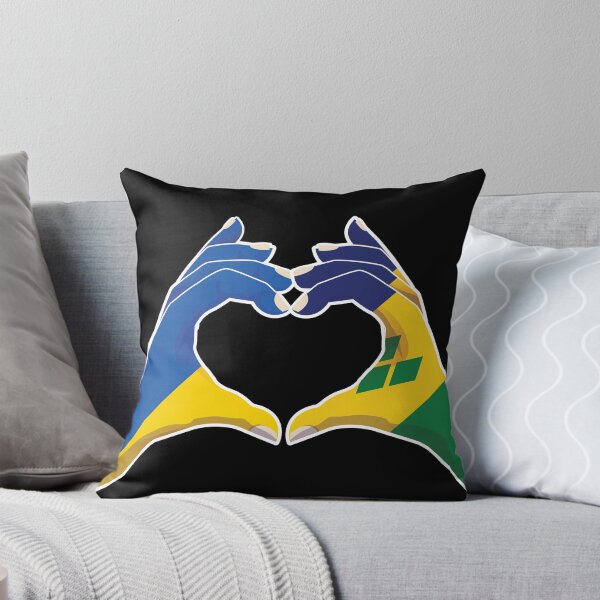 Item preview, Saint Vincent and the Grenadines Ukraine Ukrainian Love Heart Peace designed and sold by FlagX.