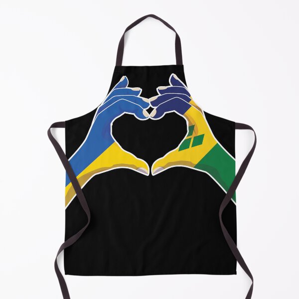 Artikelvorschau, St. Vincent und die Grenadinen Ukraine Ukrainische Liebe Herz Frieden entworfen und verkauft von FlagX.