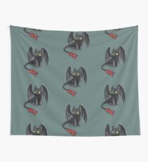 Toothless, Night Fury Inspired Dragon. Wall Tapestry