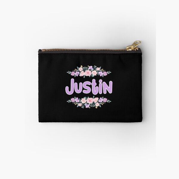 Item preview, Purple Flower Justin Name Label (Black) designed and sold by NormadWorld.