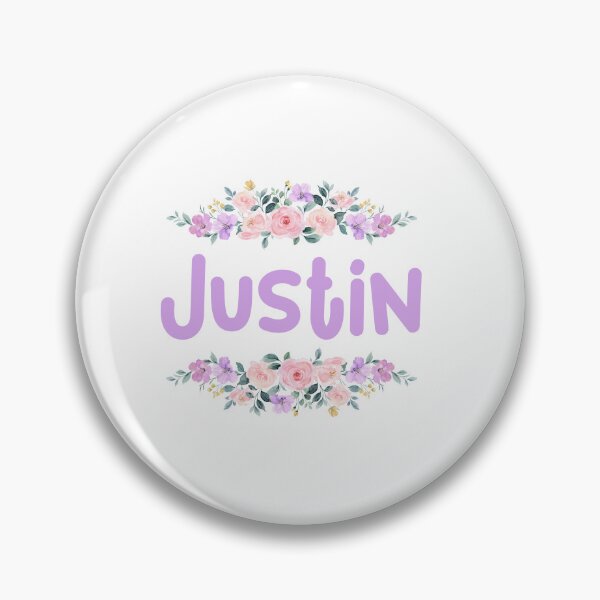Item preview, Purple Flower Justin Name Label  designed and sold by NormadWorld.