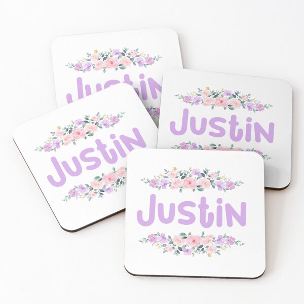Item preview, Purple Flower Justin Name Label  designed and sold by NormadWorld.
