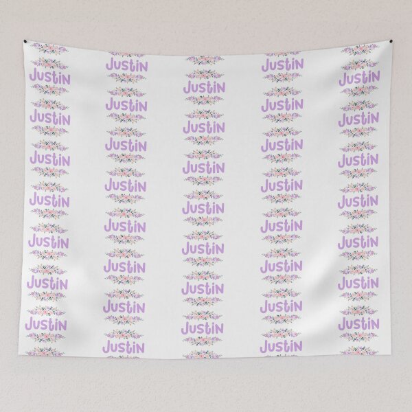 Item preview, Purple Flower Justin Name Label  designed and sold by NormadWorld.