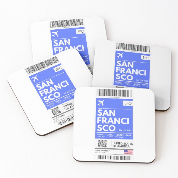 Item preview, San francisco Airplane Boarding pass designed and sold by RoamInk.