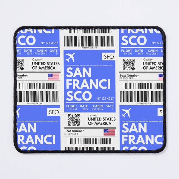 Item preview, San francisco Airplane Boarding pass designed and sold by RoamInk.