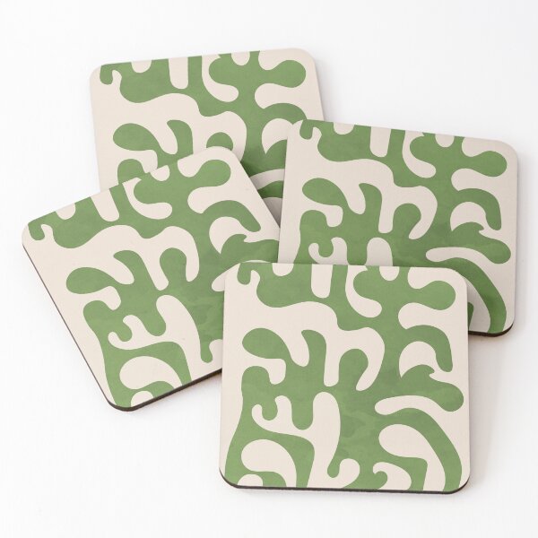 Item preview, Joyful Chaos Abstract Botanical, Light Green designed and sold by technicolorable_art.