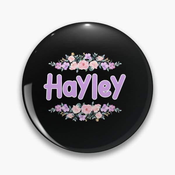 Item preview, Purple Flower Hayley Name Label (Black) designed and sold by NormadWorld.