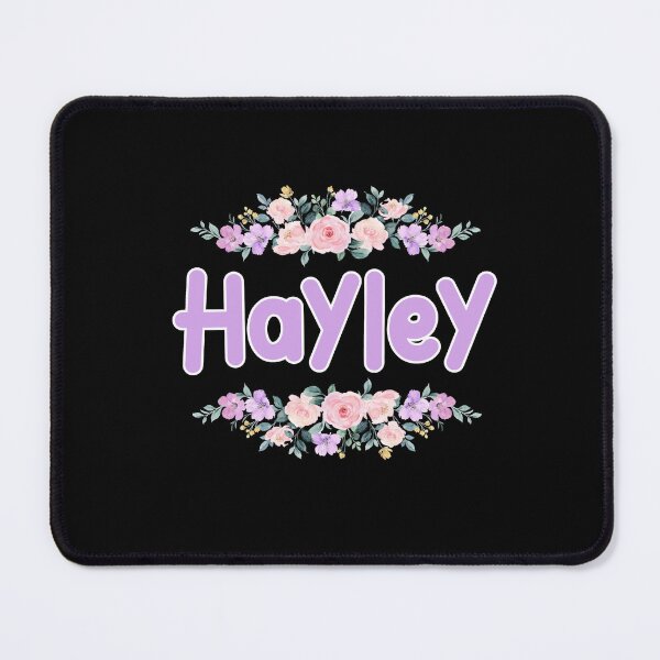 Item preview, Purple Flower Hayley Name Label (Black) designed and sold by NormadWorld.