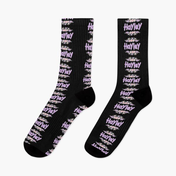 Item preview, Purple Flower Hayley Name Label (Black) designed and sold by NormadWorld.