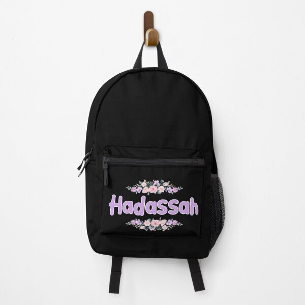 Item preview, Purple Flower Hadassah Name Label (Black) designed and sold by NormadWorld.